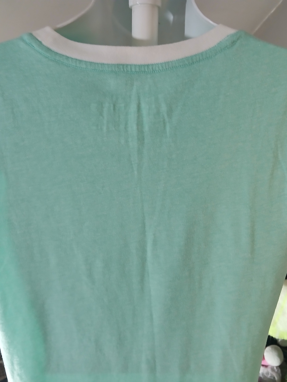 PINK Victoria's Secret Mint Green & Blue Graphic Long Sleep Tee XS New Condition - Picture 9 of 12